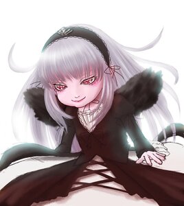 Rating: Safe Score: 0 Tags: 1girl closed_mouth dress frilled_sleeves frills hairband image long_hair long_sleeves looking_at_viewer pink_eyes silver_hair simple_background smile solo suigintou very_long_hair white_background wings User: admin