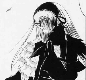 Rating: Safe Score: 0 Tags: 1girl frills gothic_lolita greyscale hairband image juliet_sleeves lolita_fashion lolita_hairband long_hair long_sleeves monochrome rain ribbon solo suigintou upper_body User: admin