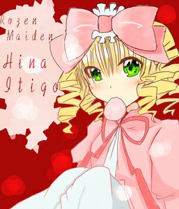 Rating: Safe Score: 0 Tags: 1girl blonde_hair bow dress drill_hair green_eyes hair_bow hat hina_ichigo hinaichigo image long_sleeves looking_at_viewer pink_bow pink_dress ribbon ringlets solo twin_drills upper_body User: admin