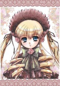 Rating: Safe Score: 0 Tags: 1girl bangs black_ribbon blonde_hair blue_eyes bonnet bow bowtie dress drill_hair flower hat image long_hair long_sleeves looking_at_viewer pink_flower pink_rose ribbon rose shinku solo twin_drills twintails User: admin