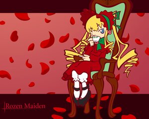 Rating: Safe Score: 0 Tags: 1girl auto_tagged blonde_hair blue_eyes bonnet bow bowtie cup dress flower image long_hair long_sleeves petals pink_bow red_dress rose rose_petals shinku sitting solo teacup very_long_hair User: admin