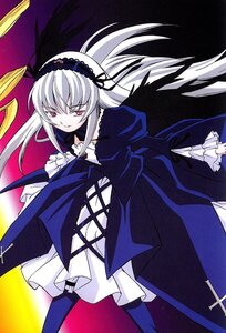 Rating: Safe Score: 0 Tags: 1girl black_wings dress frilled_sleeves frills hairband image juliet_sleeves lolita_hairband long_hair long_sleeves looking_at_viewer pink_eyes rose smile solo suigintou very_long_hair wings User: admin