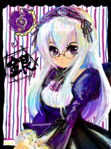 Rating: Safe Score: 0 Tags: 1girl dress flower frills glasses hairband image lolita_fashion lolita_hairband long_hair long_sleeves looking_at_viewer puffy_sleeves purple_eyes solo striped suigintou User: admin