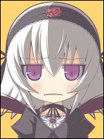 Rating: Safe Score: 0 Tags: 1girl black_border choker circle_cut dress hairband image letterboxed looking_at_viewer purple_eyes solo suigintou windowboxed yellow_background User: admin