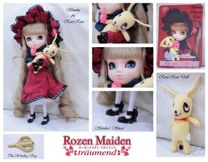 Rating: Safe Score: 0 Tags: 1girl blonde_hair blue_eyes bonnet bow character_name doll dress english_text flower pink_rose rose shinku solo User: admin