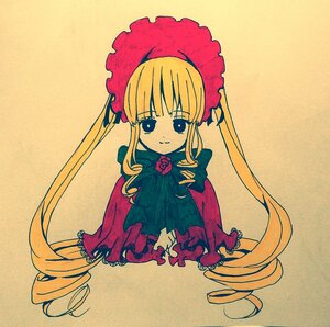 Rating: Safe Score: 0 Tags: 1girl bangs blonde_hair blue_eyes bonnet bow bowtie dress drill_hair flower frills full_body green_bow image long_hair long_sleeves looking_at_viewer red_dress rose shinku sidelocks simple_background smile solo standing twin_drills twintails very_long_hair yellow_background User: admin