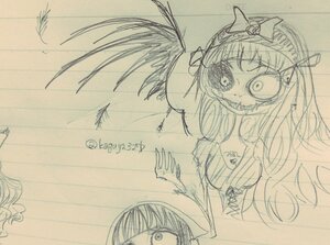 Rating: Safe Score: 0 Tags: 2girls crying hat image long_hair monochrome multiple_girls signature sketch solo suigintou tears traditional_media User: admin