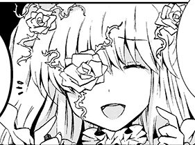 Rating: Safe Score: 0 Tags: 1girl closed_eyes flower greyscale hair_flower image kirakishou long_hair monochrome open_mouth rose simple_background smile solo User: admin