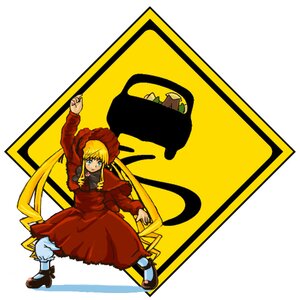 Rating: Safe Score: 0 Tags: 1girl blonde_hair blue_eyes bonnet bow dress full_body image long_sleeves red_dress shinku shoes solo standing white_legwear User: admin