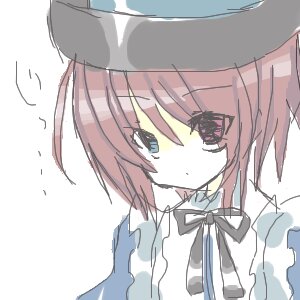 Rating: Safe Score: 0 Tags: 1girl animal_ears bangs blue_neckwear blush brown_hair closed_mouth dress eyebrows_visible_through_hair hair_between_eyes hat image long_sleeves neck_ribbon ribbon shirt simple_background solo souseiseki white_background white_shirt User: admin