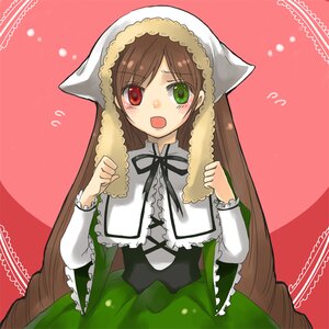 Rating: Safe Score: 0 Tags: 1girl blush brown_hair corset dress drill_hair flying_sweatdrops frills green_dress green_eyes head_scarf heterochromia image lolita_fashion long_hair long_sleeves looking_at_viewer lowe_(slow) open_mouth photoshop_(medium) red_background red_eyes rozen_maiden simple_background solo suiseiseki twin_drills twintails very_long_hair User: admin