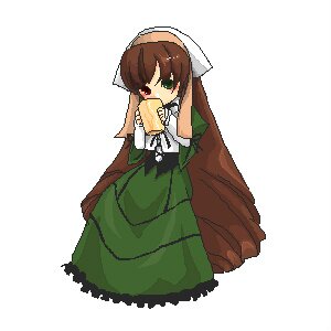 Rating: Safe Score: 0 Tags: 1girl brown_hair dress full_body green_dress head_scarf heterochromia holding image long_hair long_sleeves red_eyes simple_background solo suiseiseki very_long_hair white_background User: admin