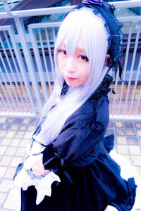 Rating: Safe Score: 0 Tags: 1girl 3d black_dress dress lips long_sleeves looking_at_viewer red_eyes smile solo suigintou white_hair User: admin