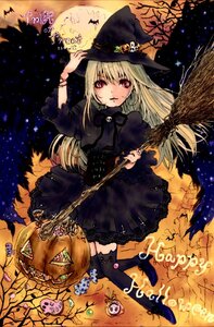 Rating: Safe Score: 0 Tags: 1girl bat blonde_hair broom candy dress full_moon ghost halloween hat image jack-o'-lantern long_hair moon pumpkin red_eyes solo suigintou thighhighs witch witch_hat zettai_ryouiki User: admin