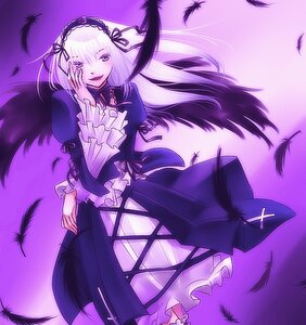 Rating: Safe Score: 0 Tags: 1girl black_feathers black_wings bug dress feathers frilled_sleeves frills hairband image insect long_hair long_sleeves looking_at_viewer pink_eyes smile solo suigintou wings User: admin