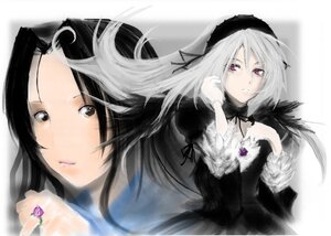 Rating: Safe Score: 0 Tags: 2girls dress flower frills hairband image kakizaki_megu long_hair long_sleeves looking_at_viewer multiple_girls rose silver_hair solo suigintou User: admin