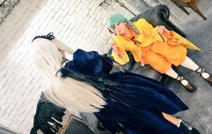 Rating: Safe Score: 0 Tags: 1boy aqua_hair braid long_hair multiple_boys multiple_cosplay shoes tagme twin_braids User: admin