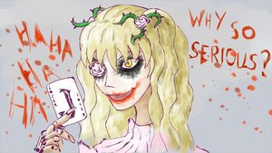 Rating: Safe Score: 0 Tags: 1girl blonde_hair blood flower hair_flower hair_ornament image kirakishou long_hair nail_polish smile solo yellow_eyes User: admin