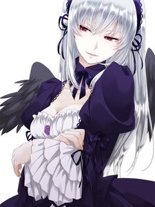Rating: Safe Score: 0 Tags: 1girl angel_wings black_wings breasts chito04 choker cleavage commentary_request crossed_arms dress feathered_wings feathers flower frills hairband image lolita_fashion long_hair long_sleeves looking_at_viewer medium_breasts photoshop_(medium) puffy_sleeves red_eyes ribbon rozen_maiden silver_hair smile solo suigintou upper_body white_background white_wings wings User: admin