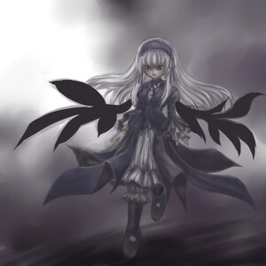 Rating: Safe Score: 0 Tags: 1girl bangs black_wings dress frilled_sleeves frills full_body hairband image juliet_sleeves long_hair long_sleeves looking_at_viewer red_eyes solo standing suigintou very_long_hair wide_sleeves wings User: admin