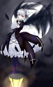 Rating: Safe Score: 0 Tags: 1girl black_dress black_wings dress feathers flower frilled_sleeves frills full_body gothic_lolita hairband holding image lolita_fashion long_hair long_sleeves looking_at_viewer red_eyes ribbon rose silver_hair solo suigintou wide_sleeves wings User: admin