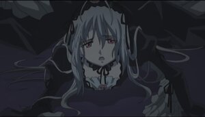 Rating: Safe Score: 0 Tags: 1girl black_dress black_ribbon black_wings detached_collar dress frills hairband image letterboxed long_hair long_sleeves looking_at_viewer open_mouth red_eyes ribbon rose silver_hair solo suigintou very_long_hair User: admin