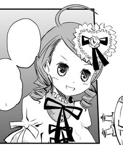 Rating: Safe Score: 0 Tags: 1girl ahoge dress drill_hair frills greyscale image kanaria long_sleeves monochrome ribbon smile solo twin_drills User: admin