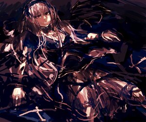 Rating: Safe Score: 0 Tags: 1girl auto_tagged bangs closed_mouth detached_collar dress frills image long_hair long_sleeves looking_at_viewer red_eyes solo suigintou wings User: admin