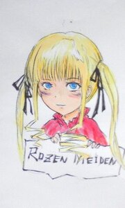 Rating: Safe Score: 0 Tags: 1girl bangs blonde_hair blue_eyes blush bow bowtie hair_ribbon image long_hair looking_at_viewer ribbon shinku sidelocks simple_background solo twintails upper_body User: admin