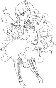 Rating: Safe Score: 0 Tags: 1girl boots bow cross-laced_footwear dress frills full_body greyscale hair_ornament image kirakishou knee_boots lace-up_boots lineart long_hair long_sleeves monochrome one_side_up solo standing striped vertical_stripes wavy_hair User: admin