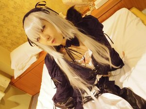 Rating: Safe Score: 0 Tags: 1girl bed blonde_hair dress hairband indoors lips long_hair pillow realistic sitting solo suigintou User: admin