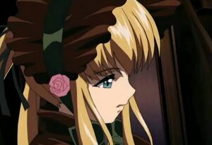 Rating: Safe Score: 0 Tags: 1girl bangs blonde_hair blue_eyes expressionless face flower image long_hair pink_rose portrait profile rose shinku sidelocks solo User: admin