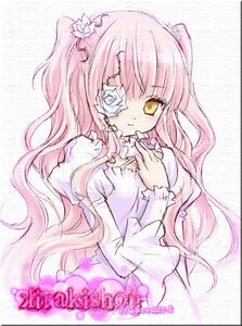 Rating: Safe Score: 0 Tags: 1girl blush dress eyepatch flower hair_flower hair_ornament hands_on_own_chest image juliet_sleeves kirakishou long_hair long_sleeves looking_at_viewer pink_hair rose solo traditional_media two_side_up ultimate_madoka watercolor_(medium) wavy_hair yellow_eyes User: admin