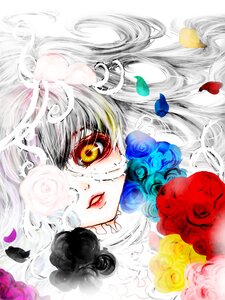 Rating: Safe Score: 0 Tags: 1girl auto_tagged blue_flower blue_rose flower image kirakishou petals red_flower red_rose rose rose_petals solo white_rose yellow_eyes User: admin