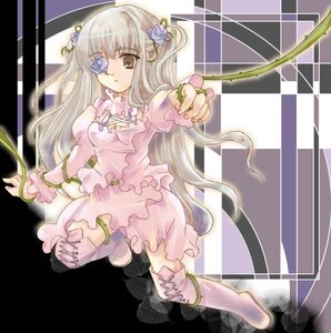 Rating: Safe Score: 0 Tags: 1girl boots bow_(weapon) doll_joints drawing_bow dress eyepatch flower hair_ornament image kirakishou long_hair long_sleeves plant rose solo thorns vines User: admin