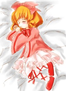 Rating: Safe Score: 0 Tags: 1girl blonde_hair blush bow closed_eyes dress drill_hair frills full_body hair_bow hina_ichigo hinaichigo image long_sleeves lying pink_bow pink_dress red_footwear ribbon shoes short_hair solo User: admin