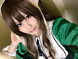 Rating: Safe Score: 0 Tags: 1girl bangs brown_hair closed_mouth dress eyelashes frills green_dress juliet_sleeves lips long_sleeves looking_at_viewer solo suiseiseki upper_body User: admin