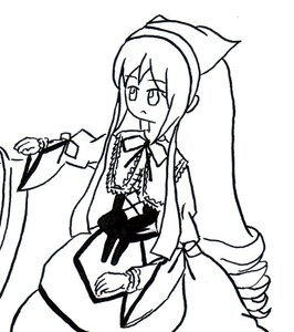 Rating: Safe Score: 0 Tags: 1girl akemi_homura cowboy_shot dress drill_hair eyebrows_visible_through_hair greyscale image long_hair monochrome simple_background solo standing suiseiseki twin_drills very_long_hair white_background User: admin