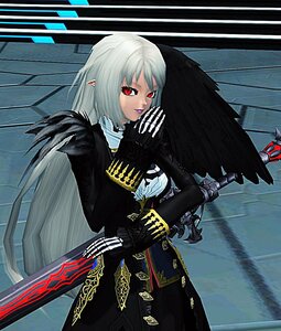 Rating: Safe Score: 0 Tags: 1girl gloves gothic holding image lipstick long_hair pointy_ears red_eyes solo standing suigintou sword weapon User: admin