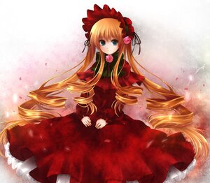 Rating: Safe Score: 0 Tags: 1girl blonde_hair blue_eyes blush bonnet bow commentary_request doll dress drill_hair flower frills hair_flower hair_ornament hairband image itsuya long_hair long_sleeves petals pink_flower pink_rose red_dress ringlets rose rose_petals rozen_maiden shinku solo twin_drills twintails very_long_hair User: admin