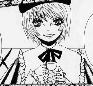 Rating: Safe Score: 0 Tags: 1girl blush frills greyscale hat holding image looking_at_viewer monochrome neck_ribbon ribbon short_hair smile solo souseiseki upper_body User: admin