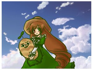 Rating: Safe Score: 0 Tags: 1girl auto_tagged brown_hair cloud day dress drill_hair green_dress green_eyes hat heterochromia image long_hair long_sleeves looking_at_viewer red_eyes sky solo suiseiseki very_long_hair watering_can User: admin