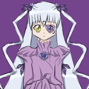 Rating: Safe Score: 0 Tags: 1girl barasuishou blue_flower blue_rose dress eyepatch flower frills image long_hair long_sleeves looking_at_viewer purple_background purple_flower purple_rose rose silver_hair simple_background solo suigintou upper_body wings yellow_eyes User: admin