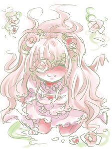 Rating: Safe Score: 0 Tags: 1girl blush dress flower hair_ornament image kirakishou long_hair pink_hair rose solo striped very_long_hair User: admin