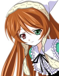 Rating: Safe Score: 0 Tags: 1girl bangs black_ribbon brown_hair closed_mouth dress frills green_dress green_eyes hat heterochromia image long_hair long_sleeves looking_at_viewer red_eyes ribbon simple_background solo suiseiseki upper_body white_background User: admin