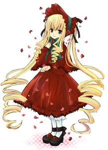 Rating: Safe Score: 0 Tags: 1girl blonde_hair blue_eyes bonnet bow dress drill_hair flower full_body image long_hair long_sleeves looking_at_viewer petals red_dress ringlets rose rose_petals shinku shoes smile solo standing twin_drills twintails very_long_hair white_legwear User: admin