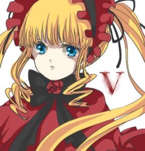 Rating: Safe Score: 0 Tags: 1girl bangs blonde_hair blue_eyes bow dress drill_hair flower image long_hair long_sleeves looking_at_viewer red_dress ribbon rose shinku simple_background solo twintails upper_body white_background User: admin