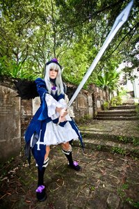 Rating: Safe Score: 0 Tags: 1girl blue_dress boots closed_eyes dress grass long_hair long_sleeves outdoors silver_hair solo standing suigintou tree wings User: admin