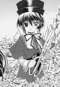 Rating: Safe Score: 0 Tags: 1girl blush doujinshi doujinshi_#121 greyscale hat image long_sleeves monochrome multiple outdoors short_hair solo tree User: admin