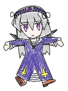Rating: Safe Score: 0 Tags: 1girl akemi_homura chibi dress flower hairband image long_hair long_sleeves outstretched_arms purple_dress purple_eyes ribbon simple_background solo spread_arms suigintou white_background wings User: admin